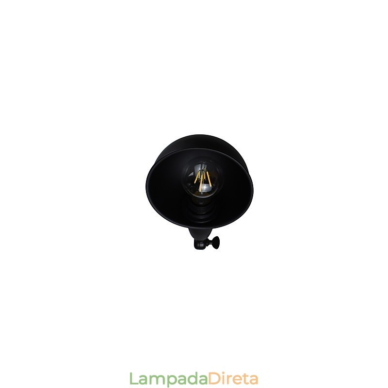 Luminária de parede de aço pintado, decoração de café americano preto e branco, luminária de parede retrô, lâmpada de sabre de luz na parede