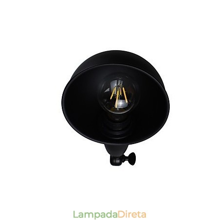 Luminária de parede de aço pintado, decoração de café americano preto e branco, luminária de parede retrô, lâmpada de sabre de luz na parede Luminária de parede de aço pintado, decoração de café americano preto e branco, luminária de parede retrô, lâmpada de sabre de luz na parede