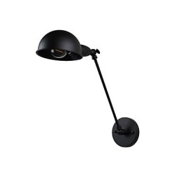 Luminária de parede de aço pintado, decoração de café americano preto e branco, luminária de parede retrô, lâmpada de sabre de luz na parede
