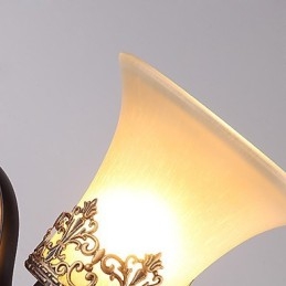 Luminária de parede vintage americana de metal com vidro para sala de jantar, sala de estar, hall de entrada, decoração de parede