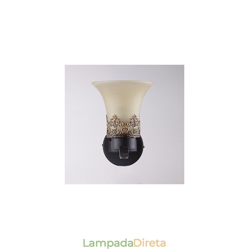 Luminária de parede vintage americana de metal com vidro para sala de jantar, sala de estar, hall de entrada, decoração de parede