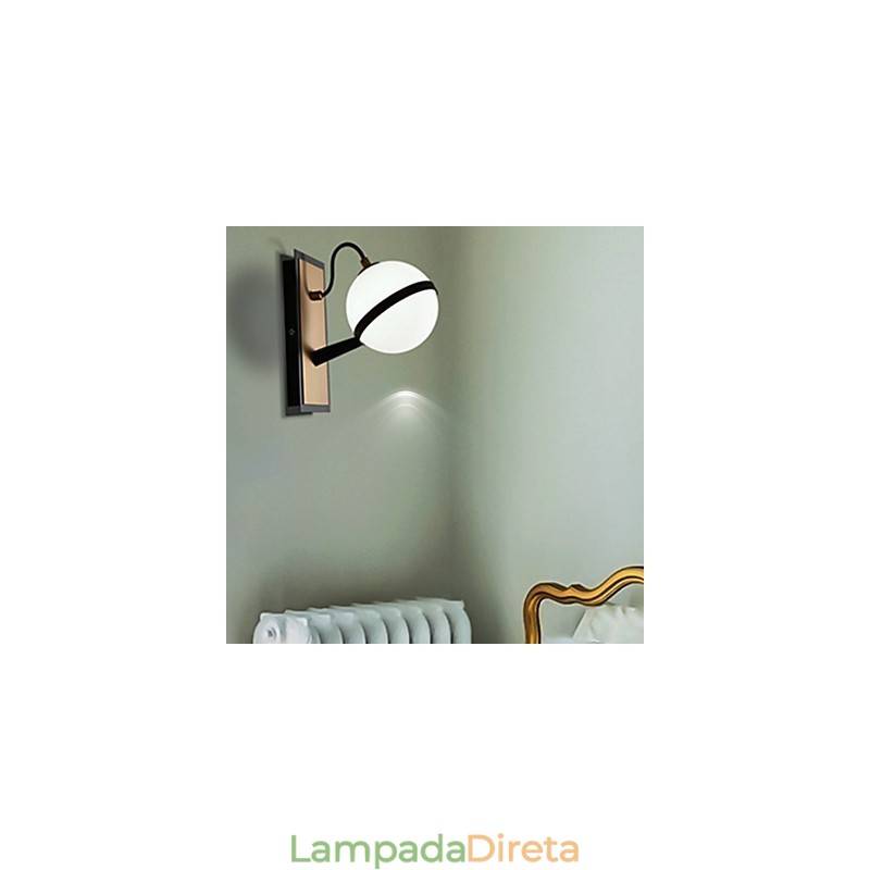 Recurso contemporâneo moderno para arandelas de parede com luz ambiente
