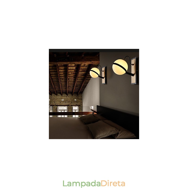 Recurso contemporâneo moderno para arandelas de parede com luz ambiente