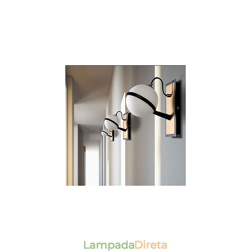 Recurso contemporâneo moderno para arandelas de parede com luz ambiente