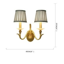 Simples Country Tradicional Clássico Latão Recurso para Mini Estilo Uplight Wall Sconces Luz de Parede