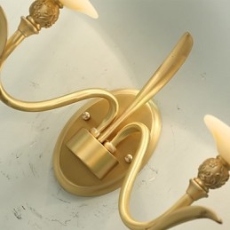Simples Country Tradicional Clássico Latão Recurso para Mini Estilo Uplight Wall Sconces Luz de Parede