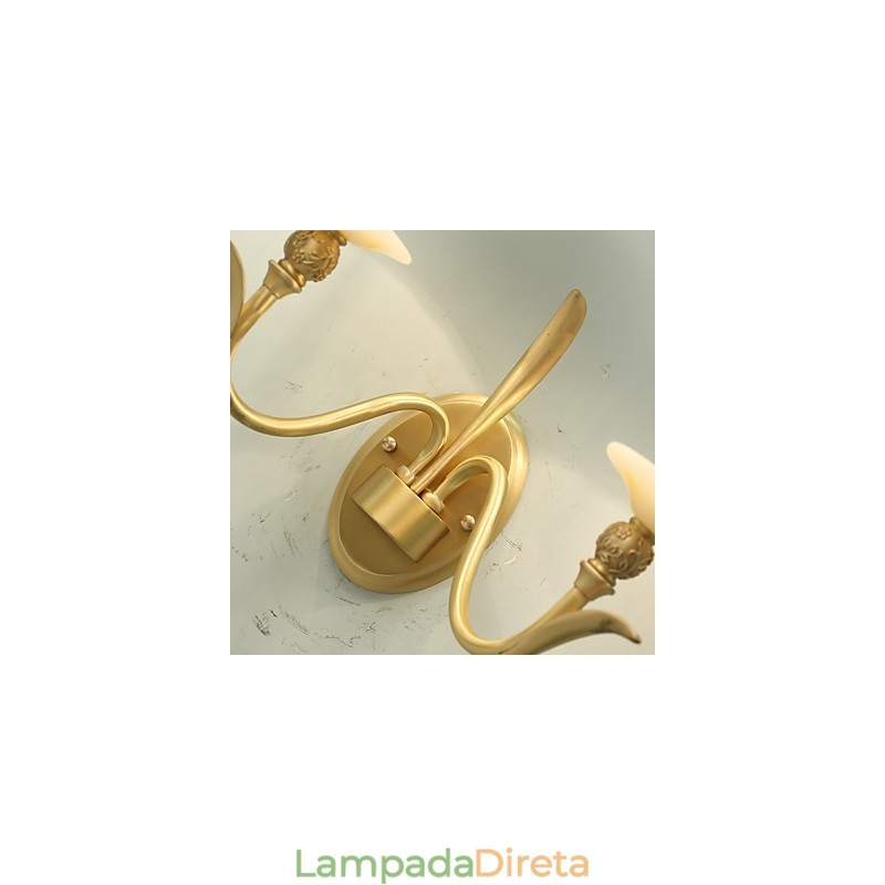 Simples Country Tradicional Clássico Latão Recurso para Mini Estilo Uplight Wall Sconces Luz de Parede