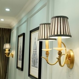 Simples Country Tradicional Clássico Latão Recurso para Mini Estilo Uplight Wall Sconces Luz de Parede