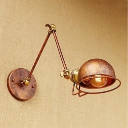 Pintura Vintage Country Recurso para Mini Estilo Braço oscilante Proteção para os olhos Luz ambiente Braço oscilante Luzes de parede
