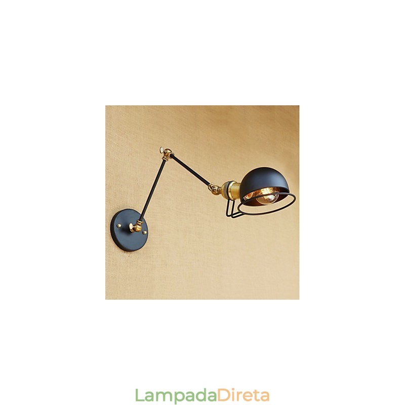 Pintura Vintage Country Recurso para Mini Estilo Braço oscilante Proteção para os olhos Luz ambiente Braço oscilante Luzes de parede
