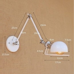 Pintura Vintage Country Recurso para Mini Estilo Braço oscilante Proteção para os olhos Luz ambiente Braço oscilante Luzes de parede