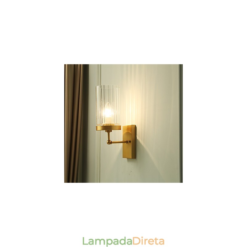 Recurso de latão country clássico tradicional para arandelas de parede estilo mini uplight