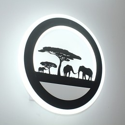 Luminária de parede redonda acrílica para quarto, luminária de corredor moderna, lâmpada de entrada