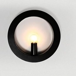 Nova luminária de parede de arte em ferro atacado redonda sala de estar sofá fundo luminária de parede