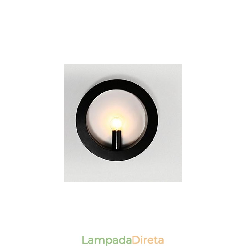 Nova luminária de parede de arte em ferro atacado redonda sala de estar sofá fundo luminária de parede