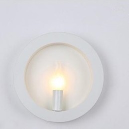 Nova luminária de parede de arte em ferro atacado redonda sala de estar sofá fundo luminária de parede
