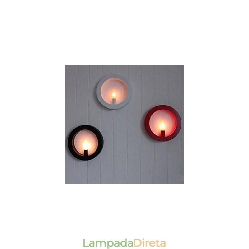 Nova luminária de parede de arte em ferro atacado redonda sala de estar sofá fundo luminária de parede