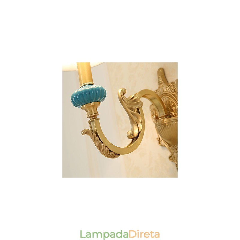 Simples Country Tradicional Clássico Latão Recurso para Mini Estilo Uplight Wall Sconces Luz de Parede