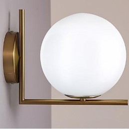 Luminária de parede contemporânea e de vidro contraído Ferro forjado Individualidade