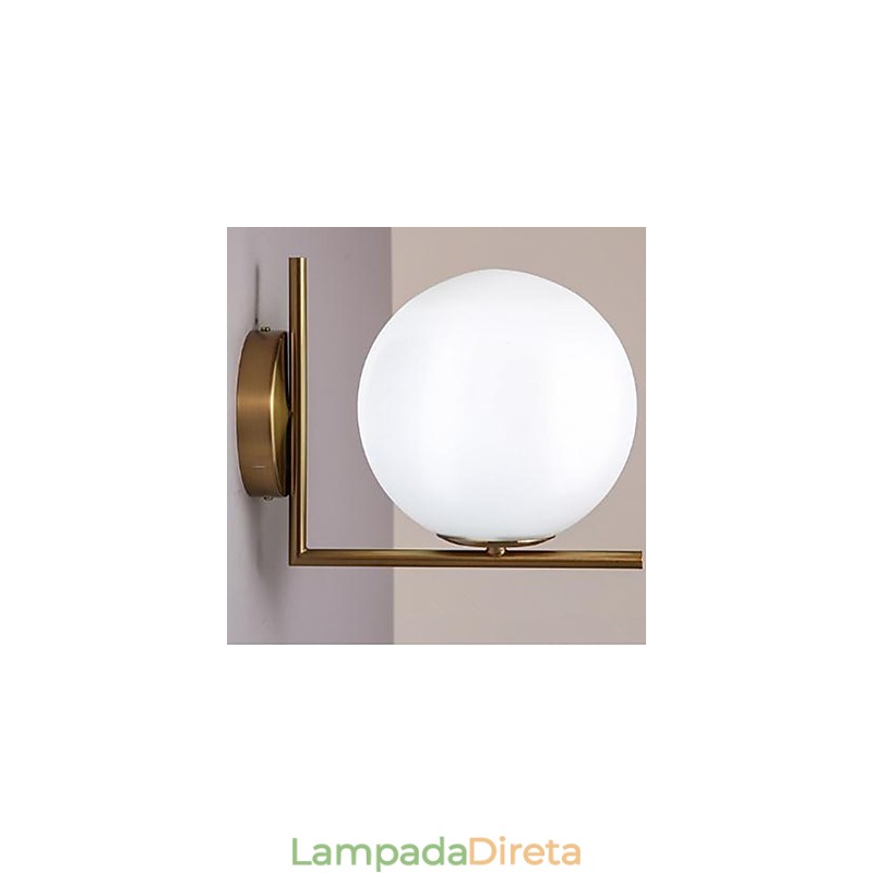 Luminária de parede contemporânea e de vidro contraído Ferro forjado Individualidade