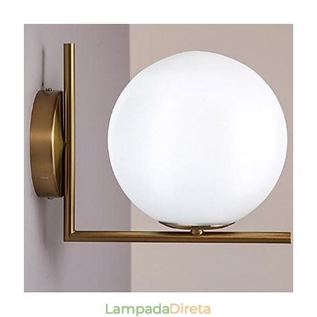Luminária de parede contemporânea e de vidro contraído Ferro forjado Individualidade Luminária de parede contemporânea e de vidro contraído Ferro forjado Individualidade