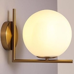 Luminária de parede contemporânea e de vidro contraído Ferro forjado Individualidade