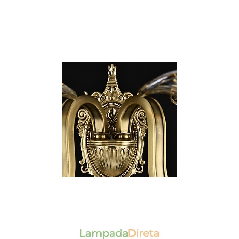 Luminária de parede estilo mini uplight com recurso de latão rústico Lodge
