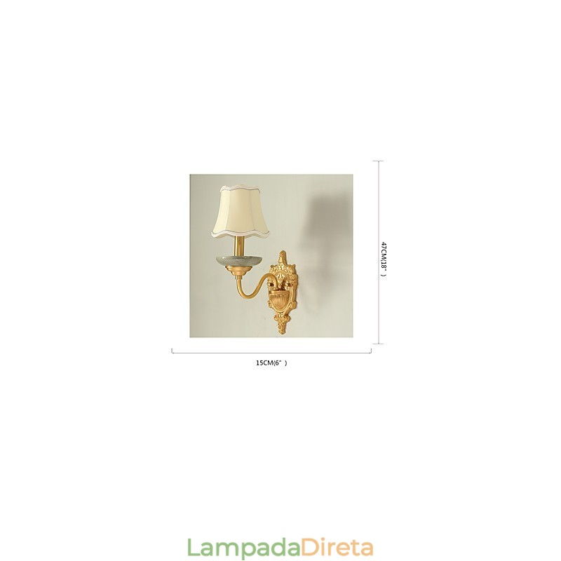 Simples Country Tradicional Clássico Latão Recurso para Mini Estilo Uplight Wall Sconces Luz de Parede