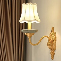 Simples Country Tradicional Clássico Latão Recurso para Mini Estilo Uplight Wall Sconces Luz de Parede