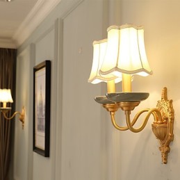 Simples Country Tradicional Clássico Latão Característica para Mini Estilo Uplight Wall Sconces Wall Light Pu