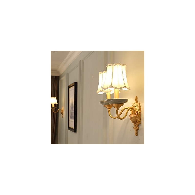 Simples Country Tradicional Clássico Latão Característica para Mini Estilo Uplight Wall Sconces Wall Light Pu