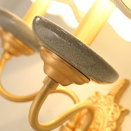 Simples Country Tradicional Clássico Latão Característica para Mini Estilo Uplight Wall Sconces Wall Light Pu