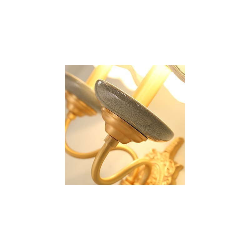Simples Country Tradicional Clássico Latão Característica para Mini Estilo Uplight Wall Sconces Wall Light Pu