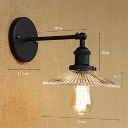 Pintura retrô country para proteção ocular em estilo mini, arandelas de parede com luz ambiente