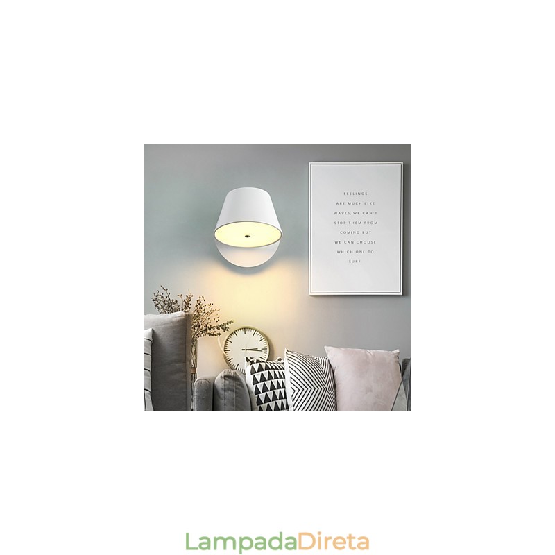 Luminária de parede moderna contemporânea com luz ambiente