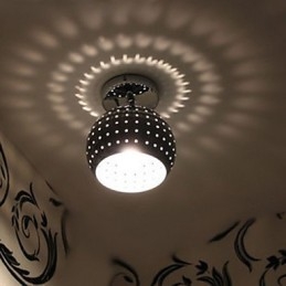 Bola porosa criativa reflexão estética absorve luz de cúpula lâmpada de ferro forjado
