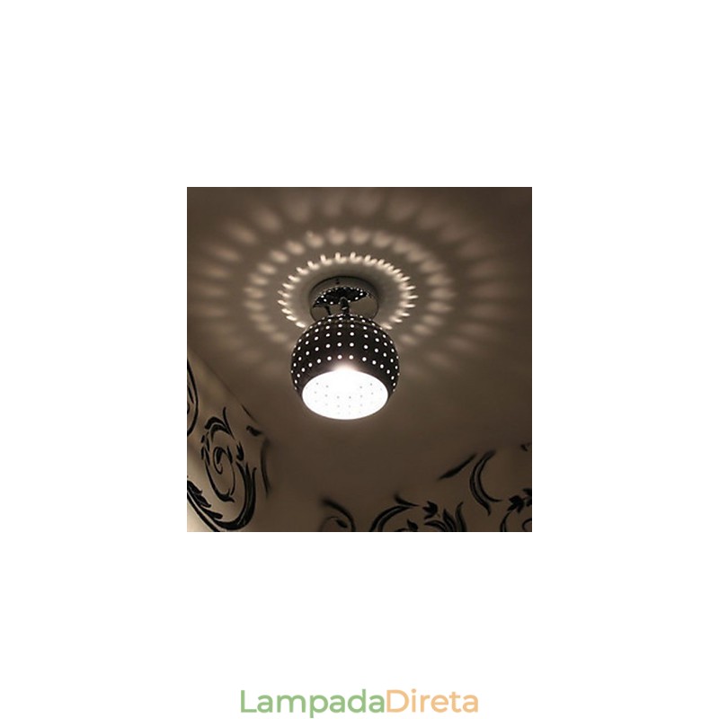 Bola porosa criativa reflexão estética absorve luz de cúpula lâmpada de ferro forjado