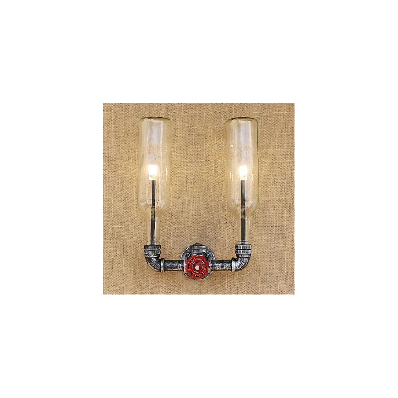 Interruptor de vento industrial retrô Garrafa de água Lâmpada de parede Luz de parede