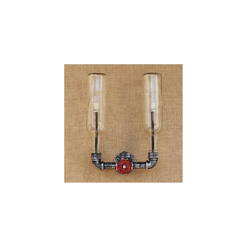 Interruptor de vento industrial retrô Garrafa de água Lâmpada de parede Luz de parede