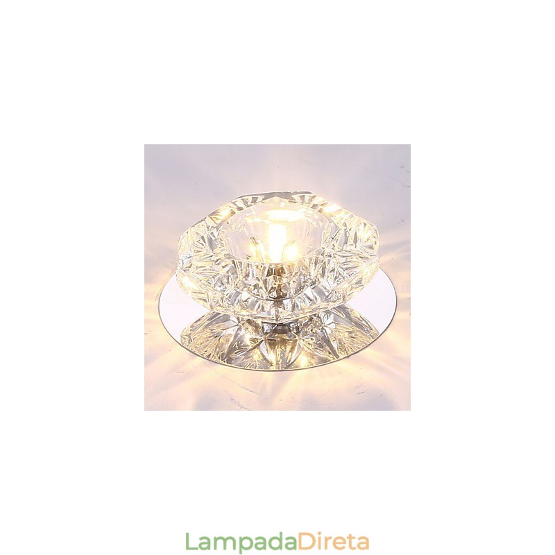 Lâmpada de teto moderna com economia de energia Lâmpada de teto de cristal Lâmpada de teto para baixo