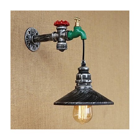 Pintura rústica de chalé para arandelas de parede com luz ambiente Pintura rústica de chalé para arandelas de parede com luz ambiente