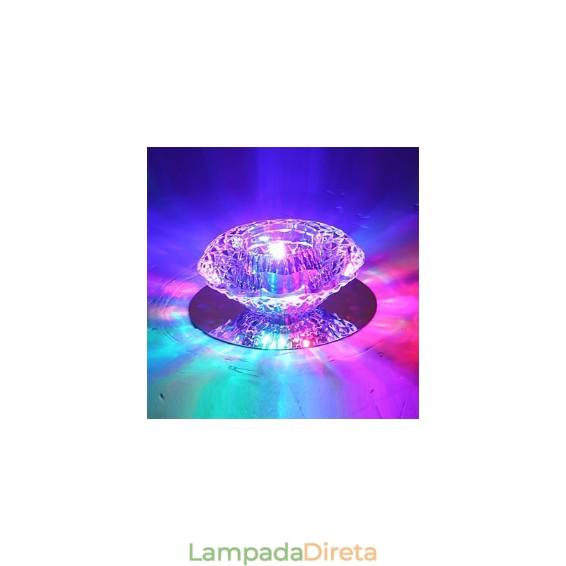 Lâmpada de teto moderna com economia de energia Lâmpada de teto de cristal Lâmpada de teto para baixo