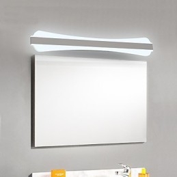 Lâmpada de espelho de alta qualidade de 10 W Luzes de banheiro Luzes de parede de aço inoxidável e acrílico Iluminação de maquiagem