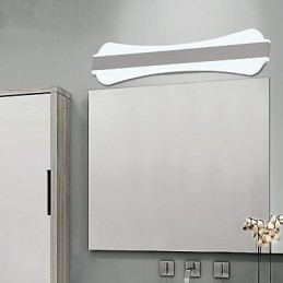 Lâmpada de espelho de alta qualidade de 10 W Luzes de banheiro Luzes de parede de aço inoxidável e acrílico Iluminação de maquiagem