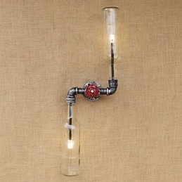 Luminária de parede rústica em latão para iluminação ambiente