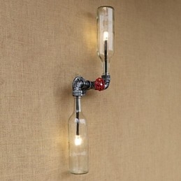 Luminária de parede rústica em latão para iluminação ambiente