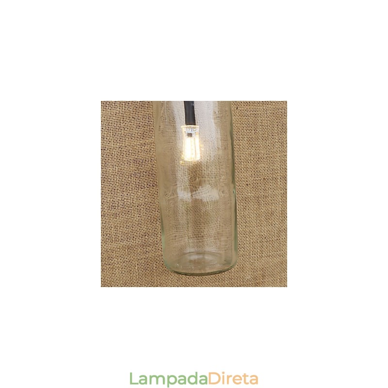 Luminária de parede rústica em latão para iluminação ambiente