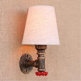 Luminária de parede rústica em latão para iluminação ambiente