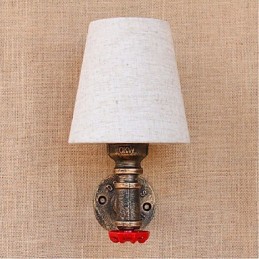 Luminária de parede rústica em latão para iluminação ambiente
