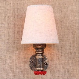 Luminária de parede rústica em latão para iluminação ambiente